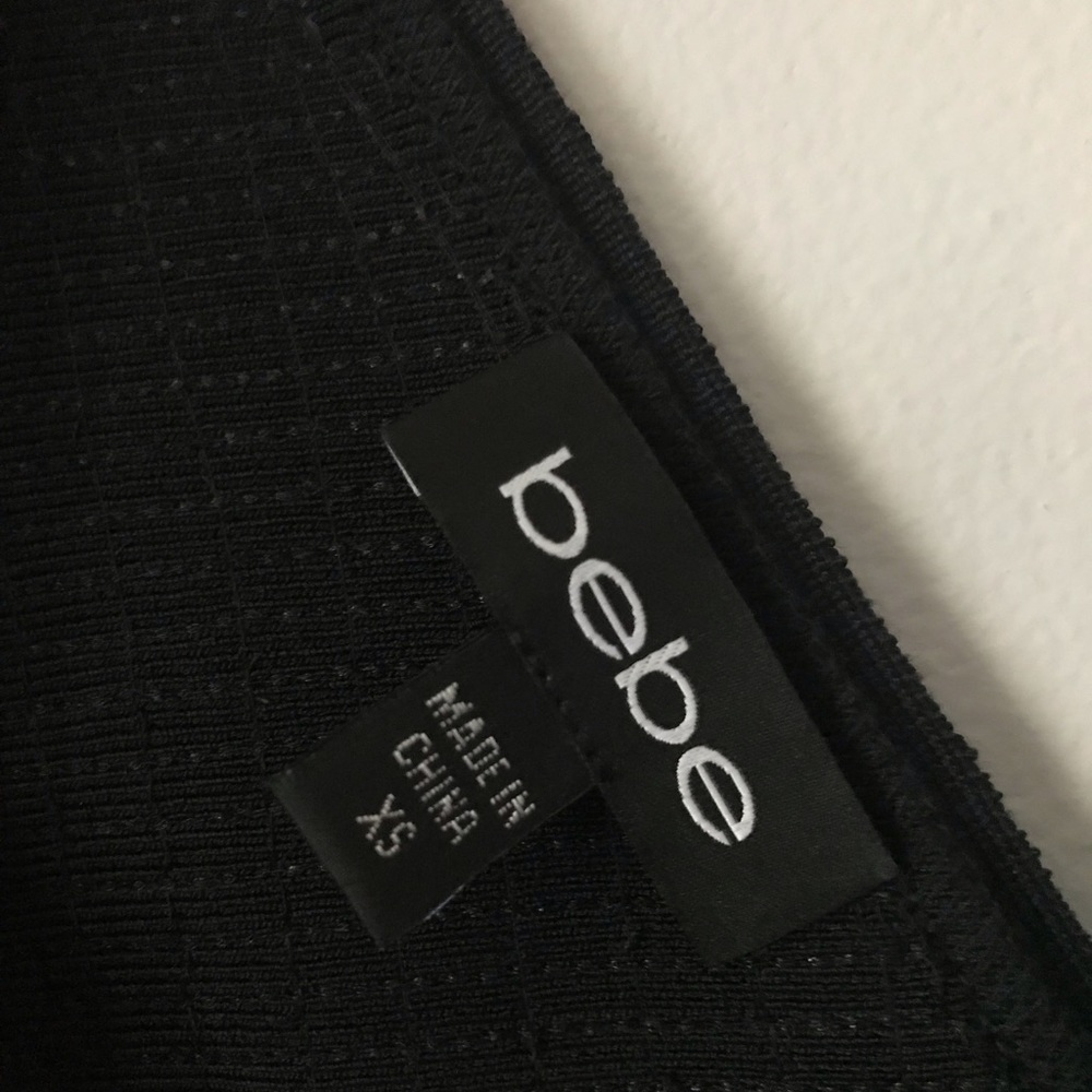 Bebe • Black Sequin Bandage Bodycon Mini Dress - Picture 5 of 8